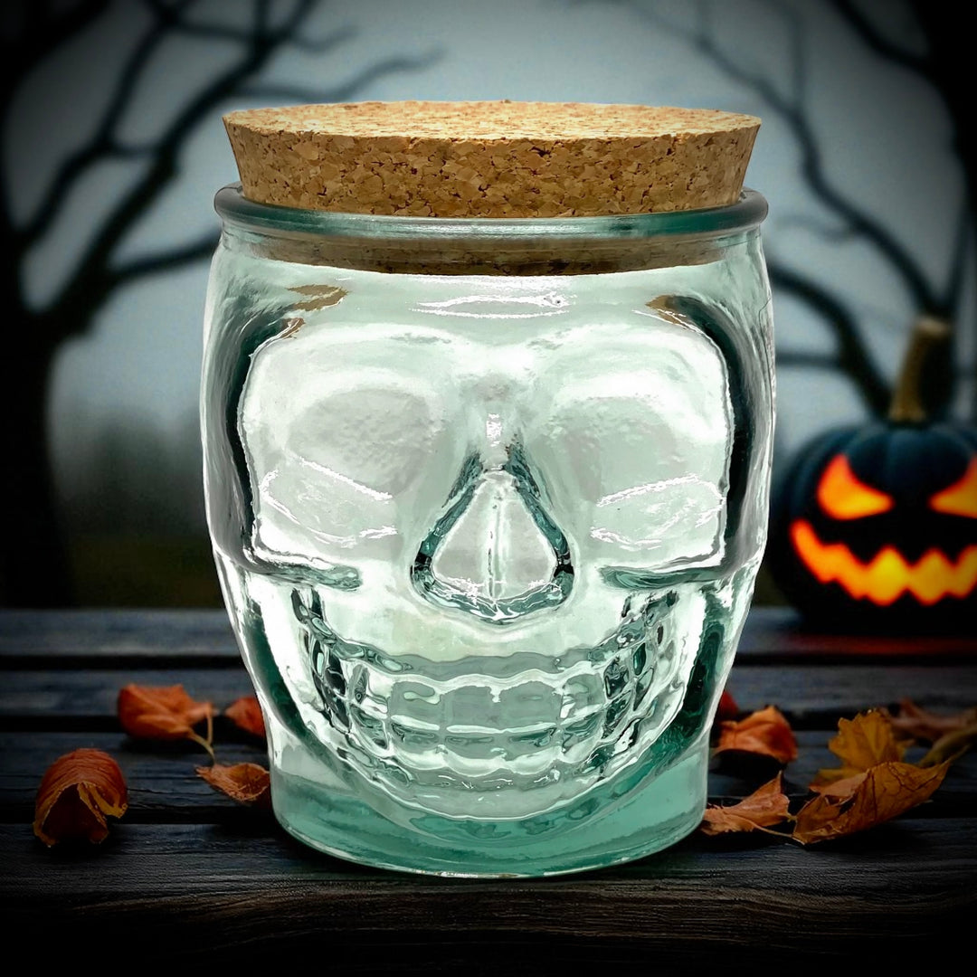 11 oz Skull Candle - Whispering Pumpkin Cream