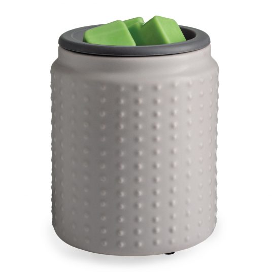 Flip Dish Wax Warmer (Gray Hobnail)