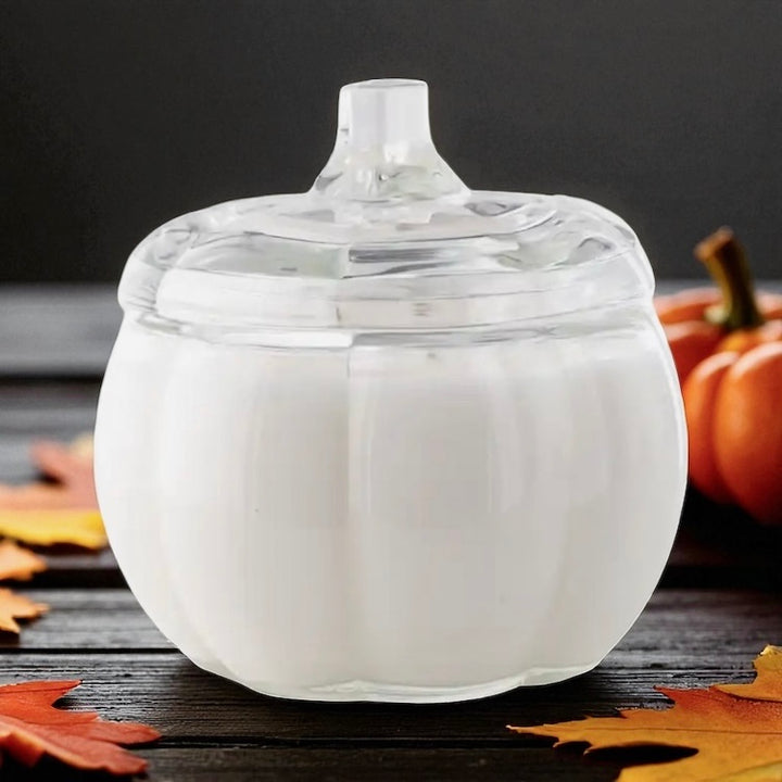 14oz Clear Pumpkin Jar - Applewood Spice