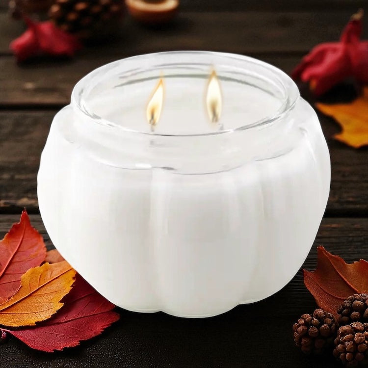 14oz Clear Pumpkin Jar - Applewood Spice