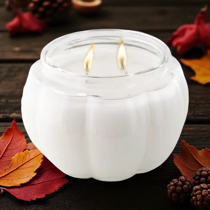 14oz Clear Pumpkin Jar - Applewood Spice