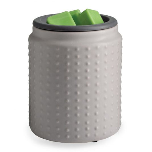 Flip Dish Wax Warmer (Gray Hobnail)